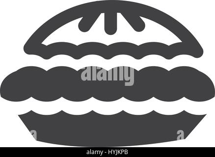 Pancake monochrome bakery icon Stock Vector