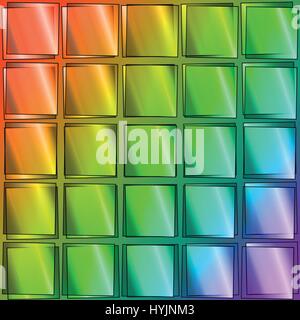 Abstract bright yellow green background with transparent squares Stock Vector
