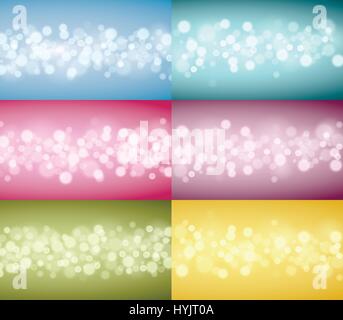 lights backgrounds collection Stock Vector