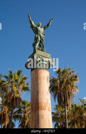 Sculpture of La Victoria. Marina Puerto Banus, Marbella. Malaga province Costa del Sol. Andalusia Southern Spain, Europe Stock Photo