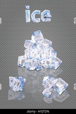 Heap of ise cubes Stock Vector
