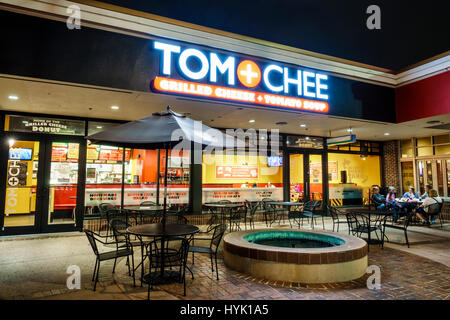 Orlando Florida,Crossroads of Lake Buena Vista,dining,shopping plaza,exterior,Tom and Chee,gourmet grilled cheese,sandwich shop,restaurant restaurants Stock Photo