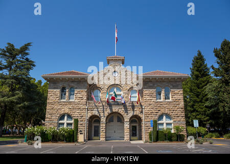 Sonoma City Hall, Sonoma Plaza, city of Sonoma, Sonoma, Sonoma County, California Stock Photo