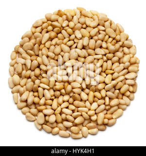 Pine nuts isolated on the white background, clipping path included. Stock Photo