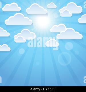 Stylized clouds theme image 3 - eps10 vector illustration. Stock Vector