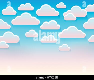 Stylized clouds theme image 5 - eps10 vector illustration. Stock Vector