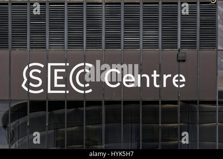 sec centre sign on building secc Stock Photo