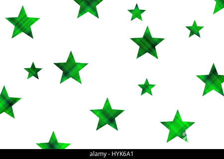 checkered stars on a white background Stock Photo