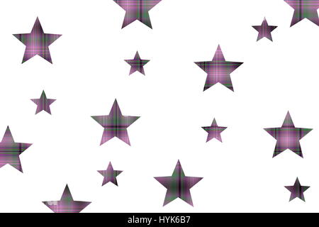 checkered stars on a white background Stock Photo