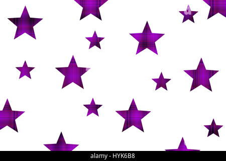 checkered stars on a white background Stock Photo