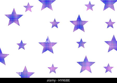 checkered stars on a white background Stock Photo