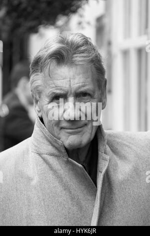 Michael Palin photographed in a London street. On 9th March 2012. BLACK AND WHITE GATEGORY  alamy.com  Russell Moore portfolio page. Stock Photo