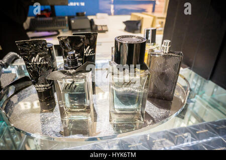 Testers of Burberry perfume are seen in Macy's Herald 