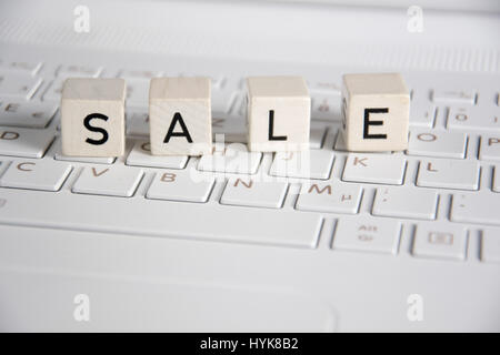 the word sale on a keyboard Stock Photo