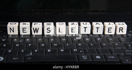 the word Newsletter on a keyboard Stock Photo