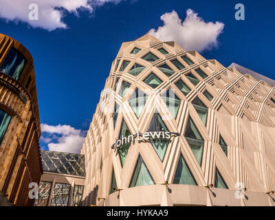 Exterior of John Lewis store at Victoria Gate, Leeds, UK. Stock Photo