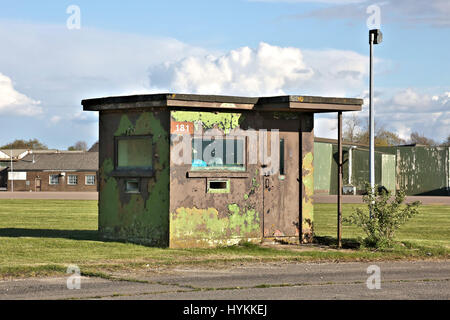 UPPER HEYFORD, UK: WELCOME to the abandoned RAF base where both Roger Moore and Brad Pitt starred in movies where they single handedly saved the world. Haunting pictures of the one-hundred-year old base show the slowly decaying facilities at RAF Upper Heyford, which is one of the oldest military air force bases on the planet and was the centre of US airpower in Europe during WW2. Images show a rusting generator, ammunition boxes and heavy metal sheet buildings still in place and where the movie blockbusters such as Bond film, Octopussy and Zombie flick, World War Z were both filmed. Other shot Stock Photo