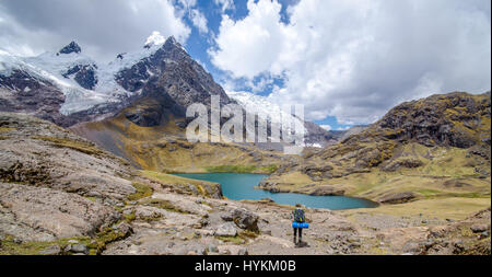 VINICUNCA MOUNTAIN, PERU: STUNNING pictures have revealed one of the world’s hidden gems as the remarkable multi-coloured landscape has saw this place dubbed Rainbow Mountain. The spectacular shots show the rainbow colours along the ridge of the 16,500ft Vinicunca Mountain and spilling below while other images illustrate the idyllic trek one must take to get there. Peru is best known for Machu Picchu, a 15th-century Inca citadel situated on a mountain ridge 7,970 ft above sea level, but Rainbow Mountain proves it is not all the country has to offer. The photos were taken by American traveler a Stock Photo