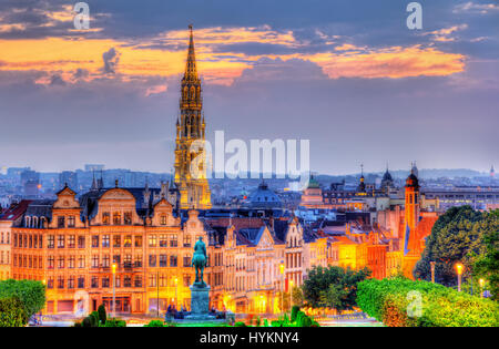 View of Brussels city center - Belgium Stock Photo