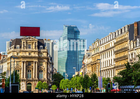 Place de Brouckere, a square in Brussels Stock Photo