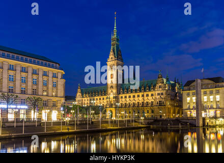 View of Hamburg city hall - Germany Stock Photo