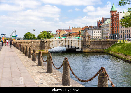 Petri Bridge in the old town of Malmo, Sweden Stock Photo