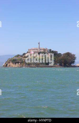 The prison island of Alcatraz. The prison was home to some of the most notorious criminals of their day; namely Al Capone. Stock Photo