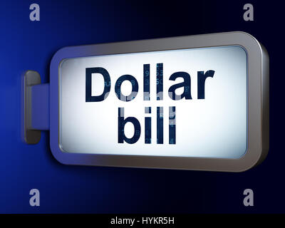 Currency concept: Dollar Bill on billboard background Stock Photo