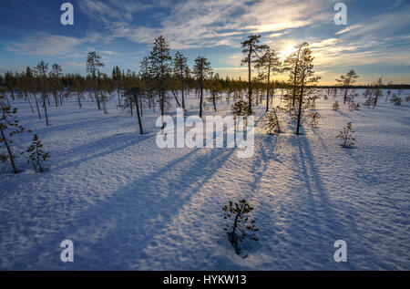 Landscape, Lapland, Sweden. Drone photography Stock Photo