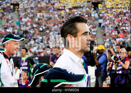 Colin Farrell attends the Special Olympics World Games Opening Ceremony at the Coliseum on July 25th, 2015 in Los Angeles, California. Stock Photo