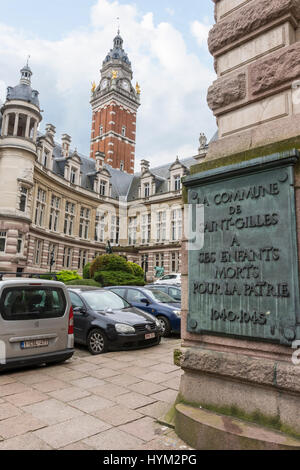 The city hall of Saint Gilles, Brussels Stock Photo