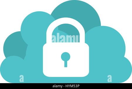 online security in the cloud Stock Vector