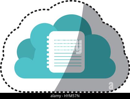 global cloud online sticker notes icon Stock Vector Image & Art - Alamy