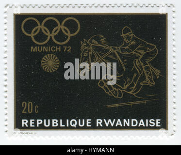 RWANDA 1972 postage stamps (8) Munich Olympic games set MNH F/VF