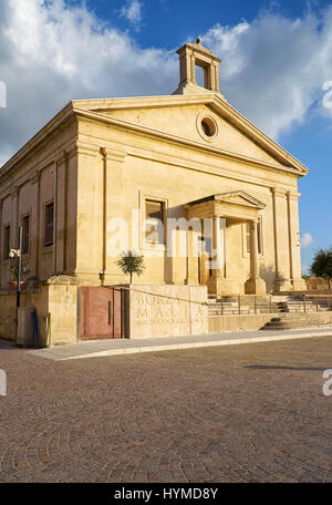 Malta Stock Exchange (Casino della Borsa), the former Garrison Chapel building in Castille Square, Valletta, Malta Stock Photo