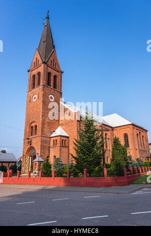 Roman Catholic Church of Saint Theresa of the Child Jesus in Szymbark village, Kashubia region of Pomeranian Voivodeship in Poland Stock Photo