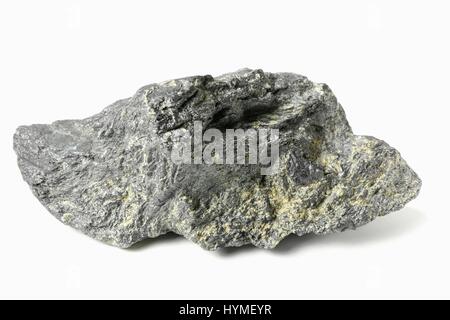 graphite from Bavarian Forest/ Germany isolated on white background Stock Photo
