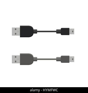 Micro USB cables Stock Vector