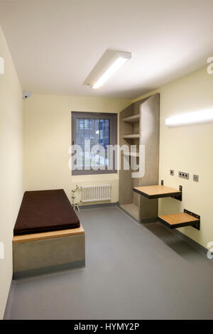 Prison cell, cell for rioting prisoners, prison, Düsseldorf prison, North Rhine-Westphalia, Germany Stock Photo