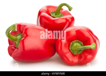 red bell pepper isolated Stock Photo