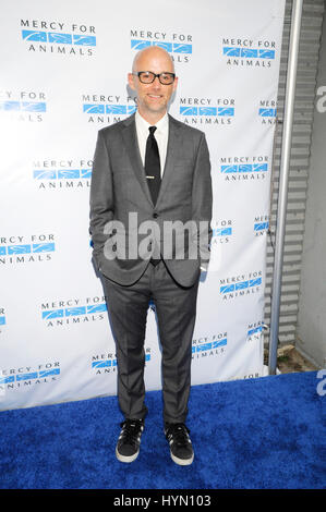 Richard Melville Hall aka Moby attends the Mercy For Animals Hidden Heroes Gala at Unici Casa on August 29th, 2015 in Los Angeles California. Stock Photo