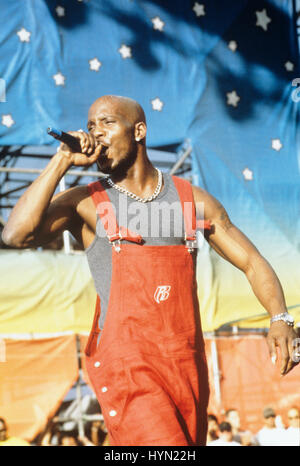 Rapper DMX performing at Woodstock 99 in Rome, New York