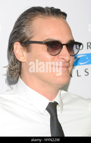 Joaquin Phoenix attends the Mercy For Animals Hidden Heroes Gala at Unici Casa on August 29th, 2015 in Los Angeles California. Stock Photo