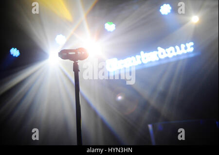 Singer Carly Rae Jepsen mic at her Emotion' album release party at The Troubadour on August 24th, 2015 in West Hollywood, California.' Stock Photo