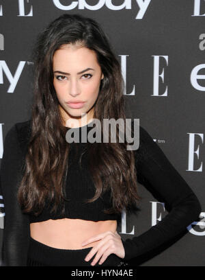 Actress Chloe Bridges arrives at the 6th Annual ELLE Women In Music Celebration presented by eBay at Boulevard3 on May 20th, 2015 in Hollywood, California. Stock Photo