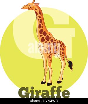 ABC Cartoon Giraffe Stock Vector