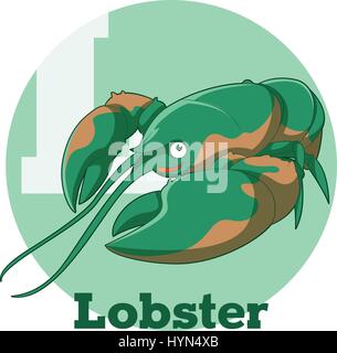 ABC Cartoon Lobster Stock Vector