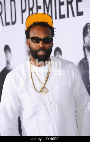 Baron Davis attends the Straight Outta Compton world premiere at L.A. Live on August 10th, 2015 in Los Angeles, California Stock Photo