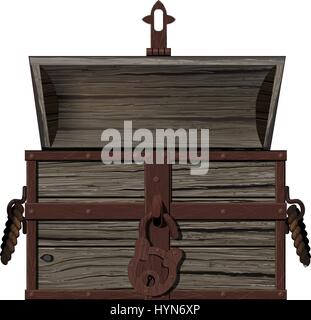 old empty open chest Stock Vector