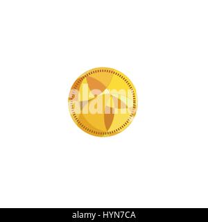 logo gold coin on a white background Stock Vector